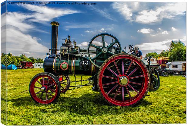 Ransome Steam Tractor Canvas Print by Trevor Kersley RIP