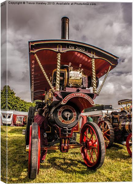 The Burrell Road Locomotive Canvas Print by Trevor Kersley RIP