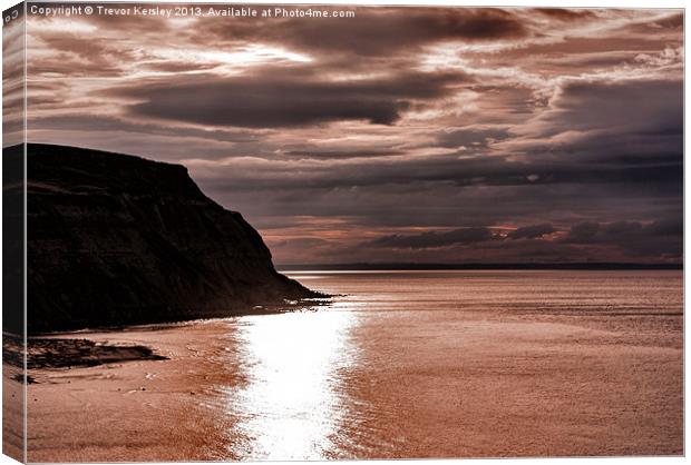 North Sea Sunset Canvas Print by Trevor Kersley RIP
