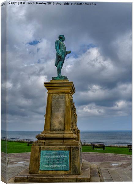 Captain Cook Memorial Whitby Canvas Print by Trevor Kersley RIP