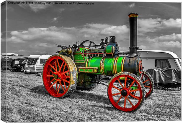 Vintage Steam Traction Engine Canvas Print by Trevor Kersley RIP
