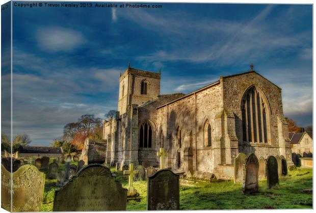 Holy Trinity Wensley Canvas Print by Trevor Kersley RIP