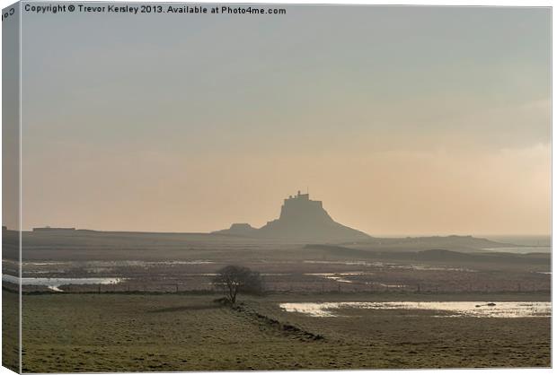 Dawn at Lindisfarne Canvas Print by Trevor Kersley RIP