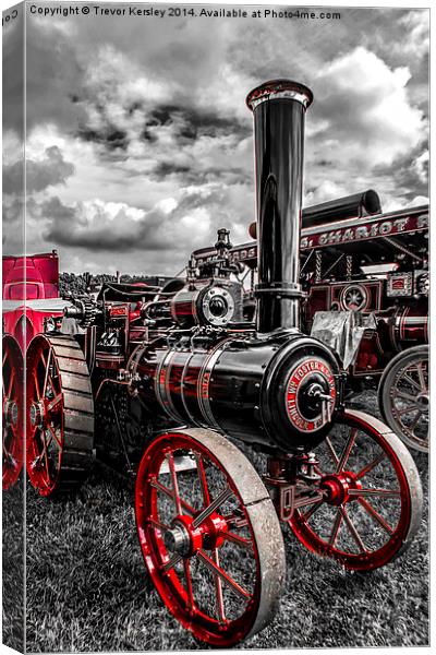 Foster Traction Engine Canvas Print by Trevor Kersley RIP