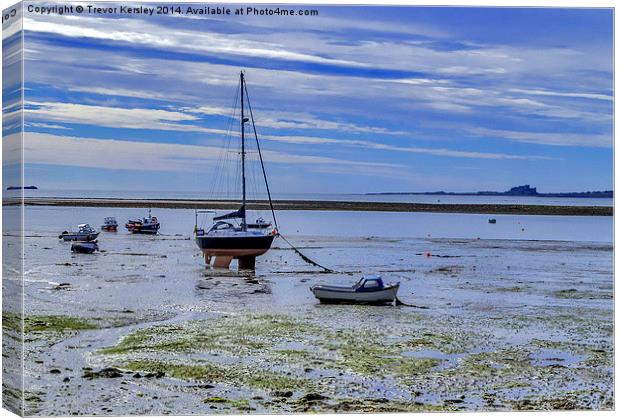 Awaiting The Tide Canvas Print by Trevor Kersley RIP