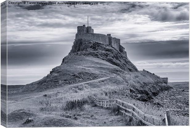 The Castle  Holy Island Canvas Print by Trevor Kersley RIP