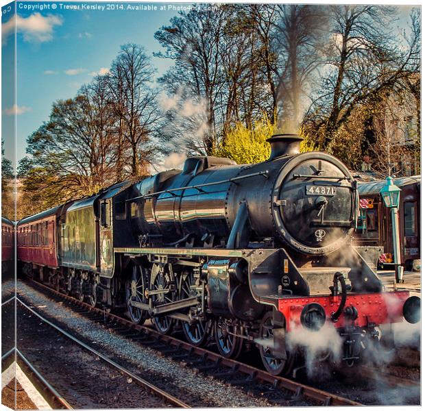 Steam on the Rails Canvas Print by Trevor Kersley RIP