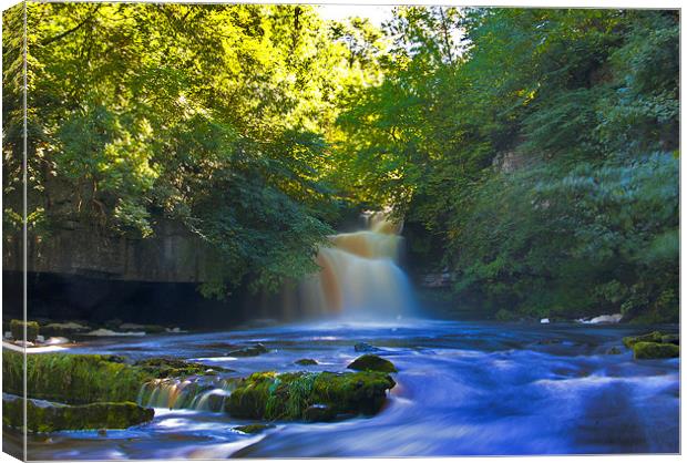 West Burton Falls Canvas Print by Trevor Kersley RIP