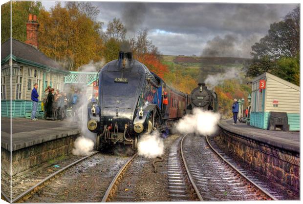 Steam at Grosmont Canvas Print by Trevor Kersley RIP
