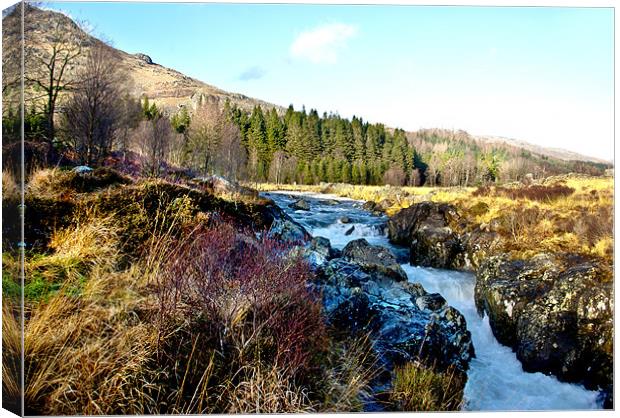 White Water on the River Duddon Canvas Print by Trevor Kersley RIP
