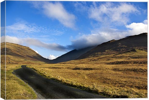 Towards Wrynose Pass Canvas Print by Trevor Kersley RIP