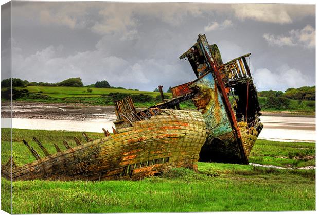 The Marsh Wrecks Canvas Print by Trevor Kersley RIP