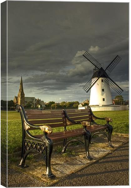 Stormy Skies At Lytham Canvas Print by Jason Connolly