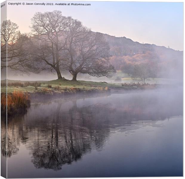 Morning At The River Brathay Canvas Print by Jason Connolly
