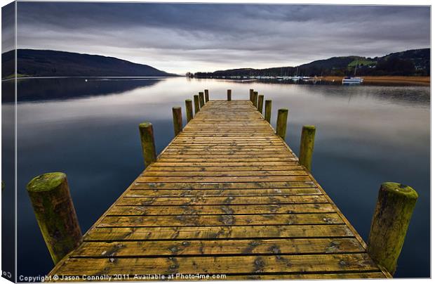 Coniston Jetty Canvas Print by Jason Connolly