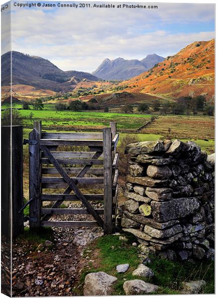 Gateway To The Langdales Canvas Print by Jason Connolly