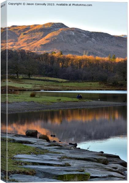Last light At RydalWater. Canvas Print by Jason Connolly