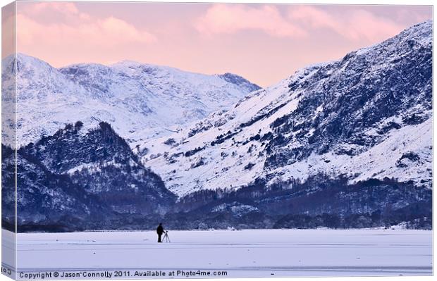 Wintertime At Derwent Water Canvas Print by Jason Connolly