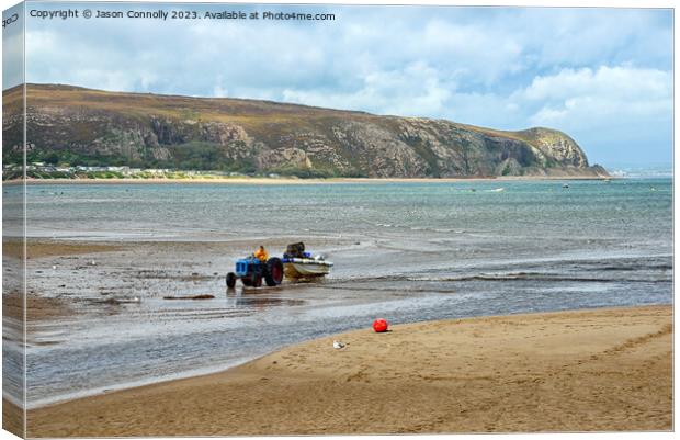 Abersoch Harbour Beach. Canvas Print by Jason Connolly