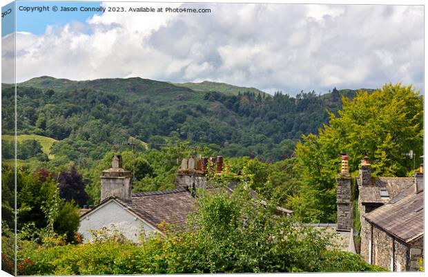 Over The Houses, Ambleside. Canvas Print by Jason Connolly
