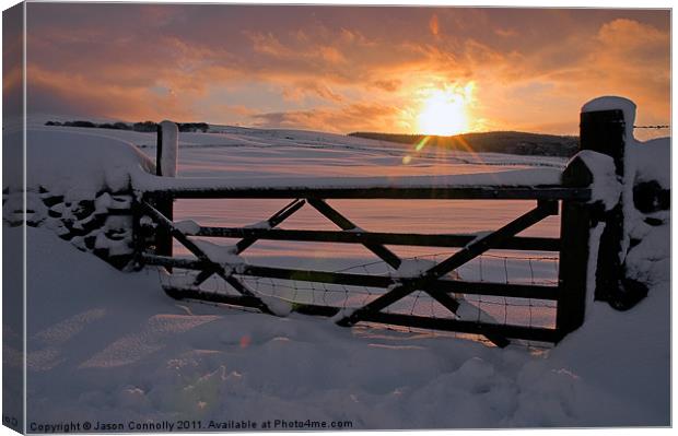 Yorkshire Dales Winter sunrise Canvas Print by Jason Connolly