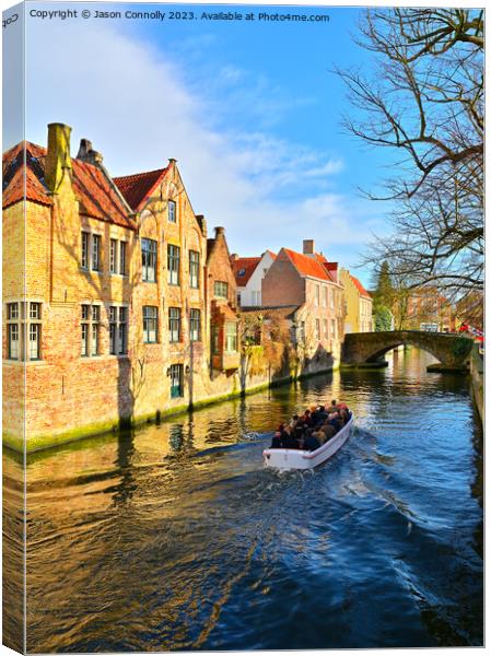 The Groenerei, Bruges. Canvas Print by Jason Connolly