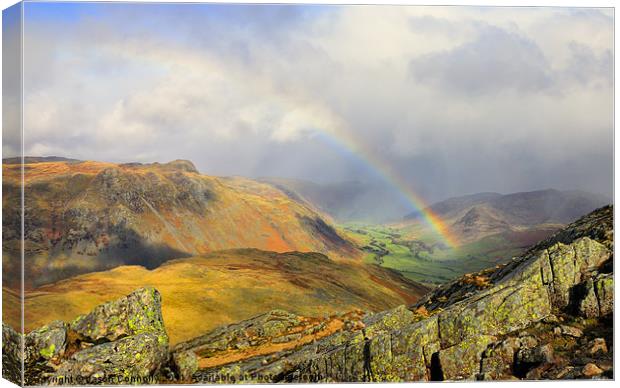 The Langdale Valley Rainbow Canvas Print by Jason Connolly