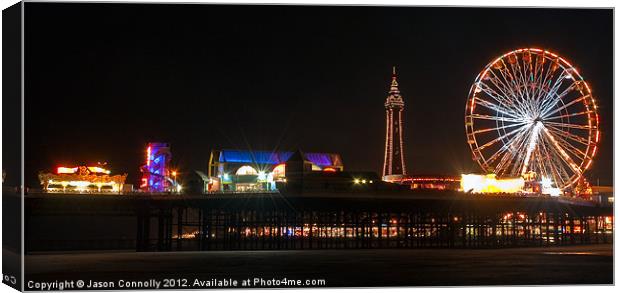 Blackpool Lights Canvas Print by Jason Connolly