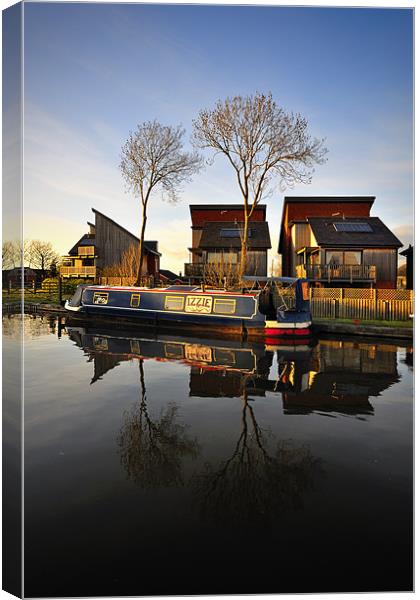 Canal side Reflections Canvas Print by Jason Connolly