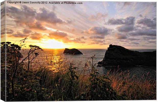 Golden Coast, Cornwall Canvas Print by Jason Connolly