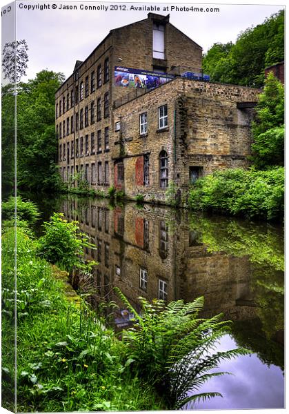 Warehouse, Rochdale canal Canvas Print by Jason Connolly