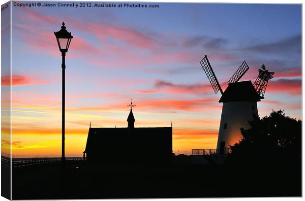 Lytham Sunset Canvas Print by Jason Connolly