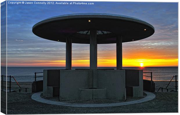 Cleveleys Sunset Canvas Print by Jason Connolly