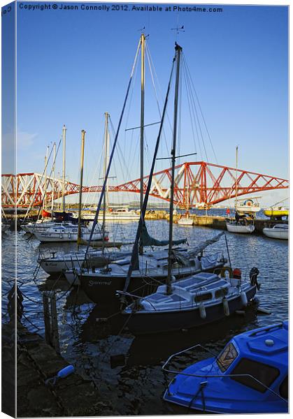 Boats At South Queensferry Canvas Print by Jason Connolly
