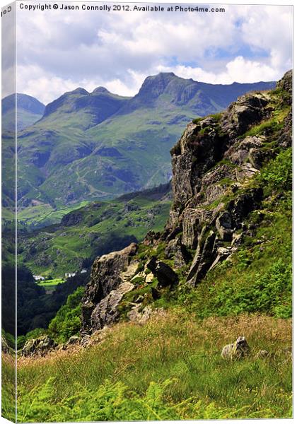 The Langdale Pikes Canvas Print by Jason Connolly