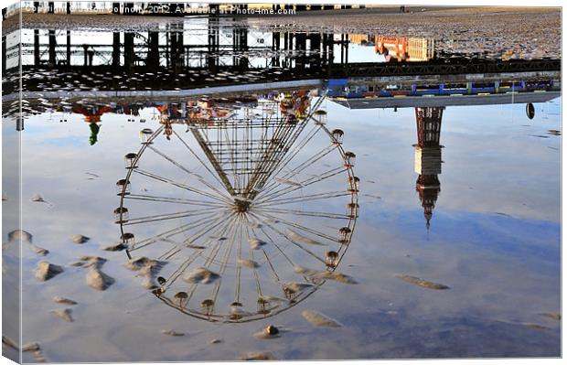 Central Pier Reflections Canvas Print by Jason Connolly