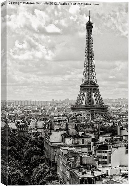 Eiffel Tower, Paris Canvas Print by Jason Connolly