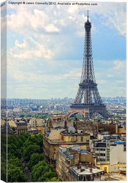 The Eiffel Tower, Paris Canvas Print by Jason Connolly