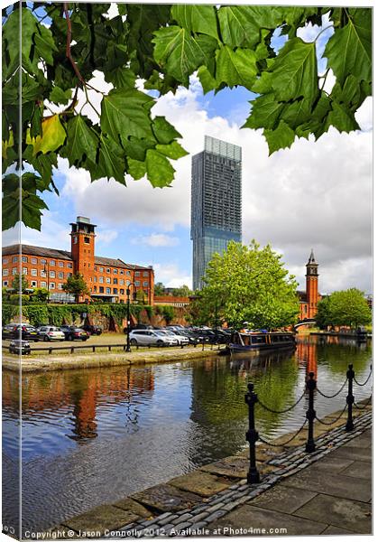 Castlefield Reflections Canvas Print by Jason Connolly