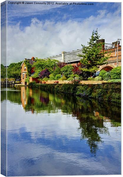Rochdale Canal Reflections Canvas Print by Jason Connolly