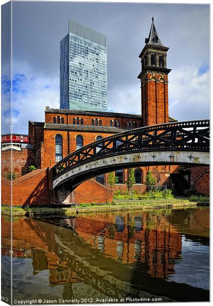 Castlefield Reflections Canvas Print by Jason Connolly