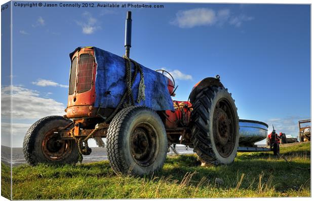 Lytham Tractor Canvas Print by Jason Connolly