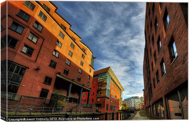 Canal Buildings, manchester Canvas Print by Jason Connolly