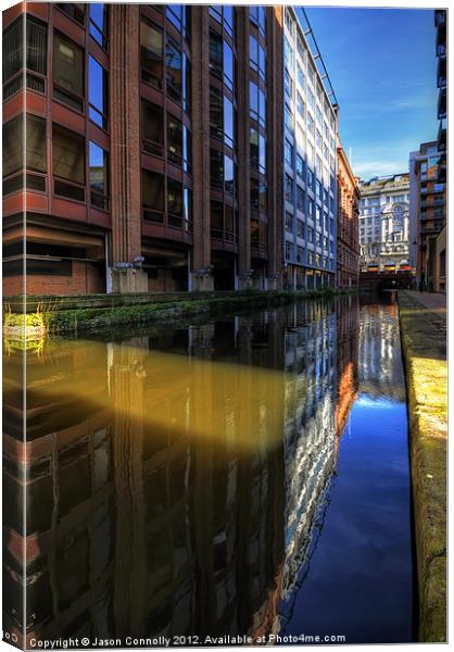 Rochdale Canal Reflections Canvas Print by Jason Connolly