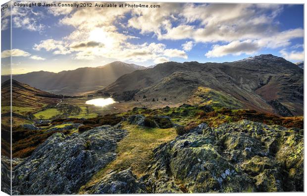 Little Langdale Valley Canvas Print by Jason Connolly