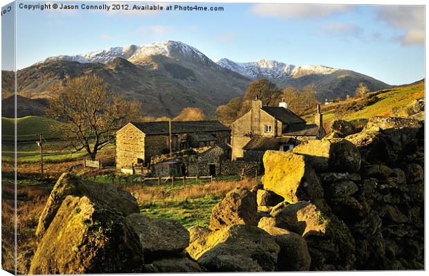 Cumbrian Farmhouse Canvas Print by Jason Connolly