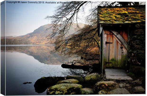 Old Boathouse, Grasmere Canvas Print by Jason Connolly