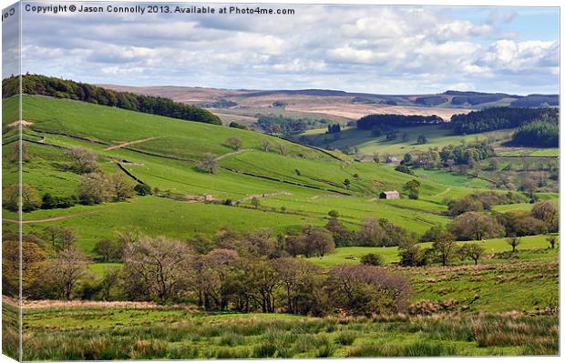 Bowland In Lancashire Canvas Print by Jason Connolly