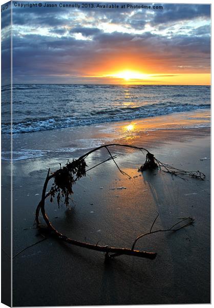 Cleveleys Sunset.. Canvas Print by Jason Connolly