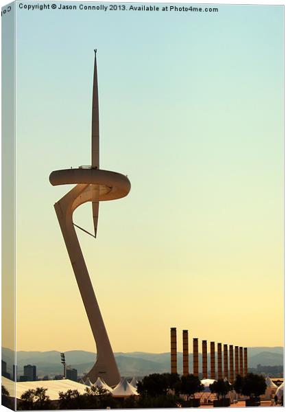 Montjuic Tower Barcelona Canvas Print by Jason Connolly